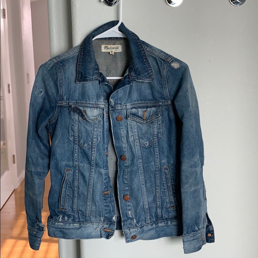 Madewell size XS distressed jean jacket